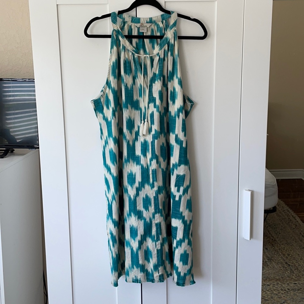 Cotton ikat print dress